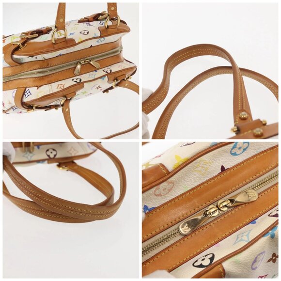 LOUIS VUITTON Monogram Multicolor Claudia Hand Bag White M40193 LV Auth 145078 - Picture 16 of 16